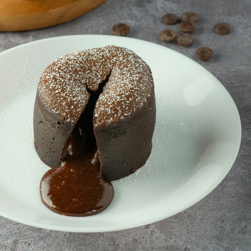 Molten chocolate lava cake