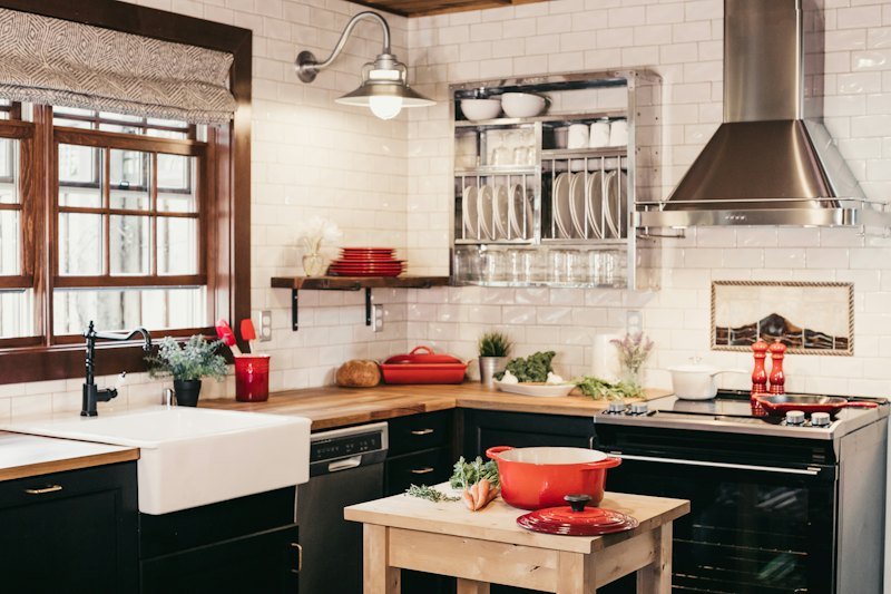 Clean, modern commercial-style kitchen